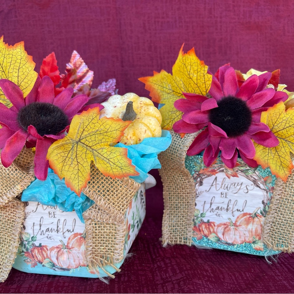 Mini Autumn Sunflower Arrangements
